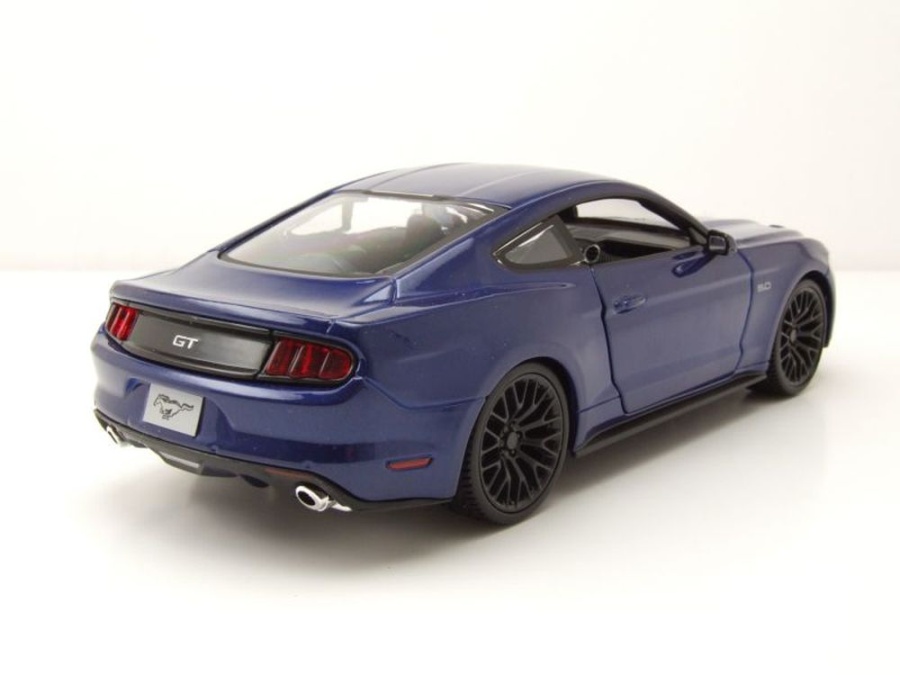 Modellauto Ford Mustang GT 2015 blau metallic Modellauto 1:24