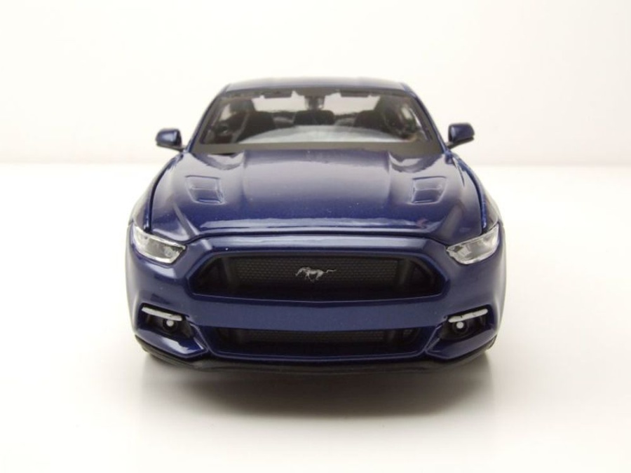 Modellauto Ford Mustang GT 2015 blau metallic Modellauto 1:24