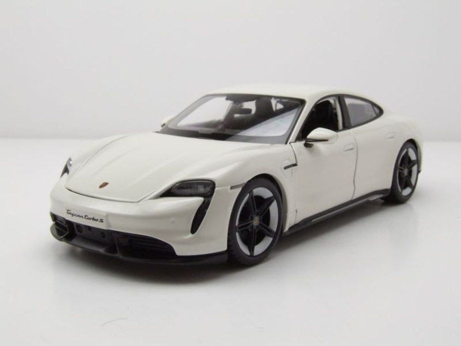 Porsche Taycan 2019 weiß Modellauto 1:24 Bburago