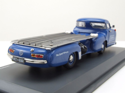 Mercedes Renntransporter Blaues Wunder blau Modellauto...