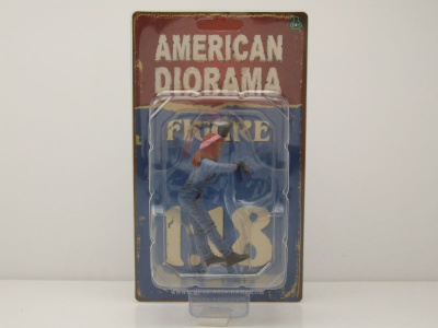Figur Retro Female Mechanic 2 rosa Haarband für 1:18 Modelle American Diorama