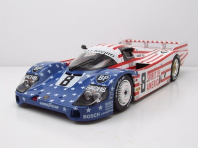 Porsche 956 LH 24h Le Mans 1986 #8 Follmer Morton Miller Spirit of America Modellauto 1:18 Solido