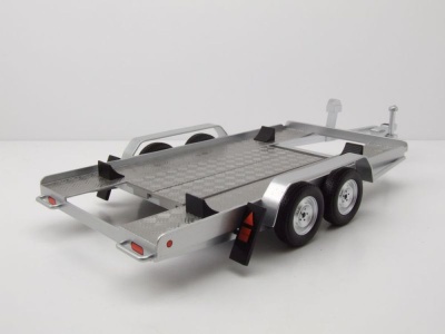 Anhänger Autotrailer silber Modellanhänger 1:18...