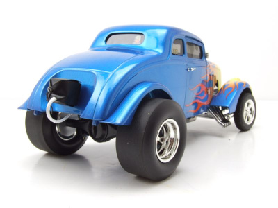 Willys Gasser 1933 blau mit Flammen Modellauto 1:18 Acme