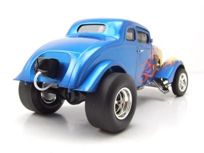 Willys Gasser 1933 blau mit Flammen Modellauto 1:18 Acme