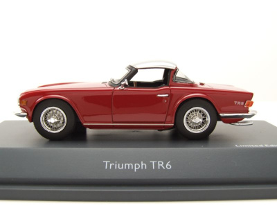 Triumph TR6 Surrey Top geschlossen 1968 weinrot  Modellauto 1:43 Schuco