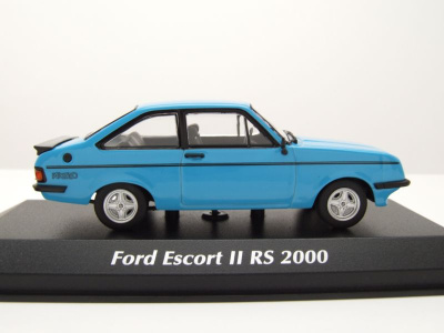 Ford Escort RS2000 1976 blau Modellauto 1:43 Maxichamps