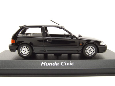 Honda Civic 1990 schwarz Modellauto 1:43 Maxichamps