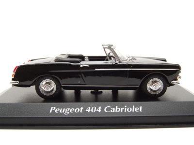 Peugeot 404 Cabrio 1962 schwarz Modellauto 1:43 Maxichamps