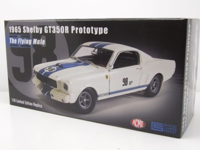 Shelby Ford Mustang GT350R #98BP The Flying Mule 1965 weiß Modellauto 1:18 Acme