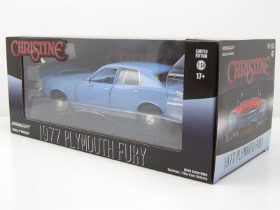 Plymouth Fury 1977 blau Christine Detective Junkins Modellauto 1:24 Greenlight Collectibles