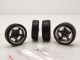 Reifen und Felgen Street Fighter Billet dunkelgrau (4 Reifen mit Felgen) für 1:18 Modelle GMP