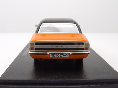 Ford Taunus GXL 4-Türer 1973 orange schwarz Modellauto 1:43 Neo Scale Models