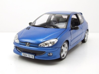 Peugeot 206 RC 2003 blau Modellauto 1:18 Norev
