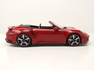 Porsche 911 (992) Turbo S Cabrio 2020 rot Modellauto 1:18 Minichamps