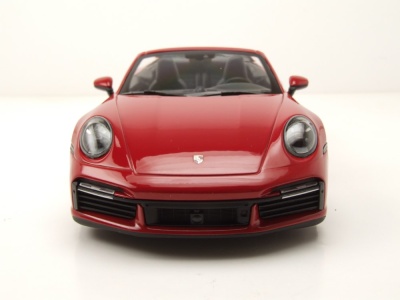 Porsche 911 (992) Turbo S Cabrio 2020 rot Modellauto 1:18 Minichamps