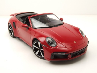 Porsche 911 (992) Turbo S Cabrio 2020 rot Modellauto 1:18 Minichamps