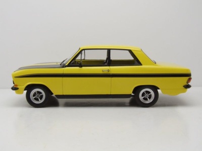 Opel Kadett B Sport 1973 gelb schwarz Modellauto 1:18 KK Scale