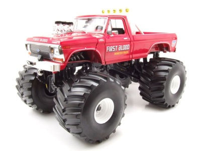 Ford F-250 Monster Truck First Blood 1978 rot 68 inch-Reifen Modellauto 1:18 Greenlight Collectibles