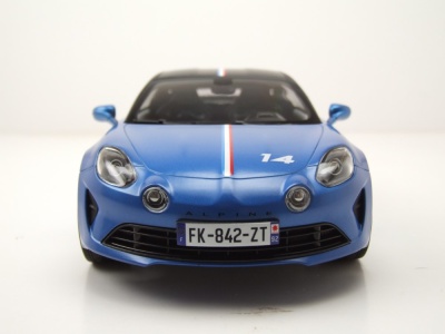 Alpine Renault A110 S Sidetrack #14 2021 blau schwarz Modellauto 1:18 Norev