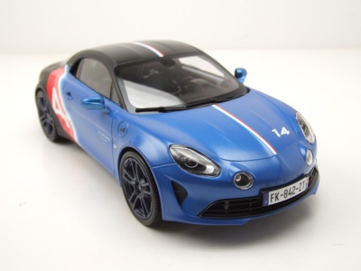 Alpine Renault A110 S Sidetrack #14 2021 blau schwarz Modellauto 1:18 Norev