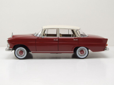 Mercedes 200 Limousine 1966 rot beige Modellauto 1:18 Norev
