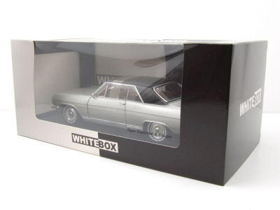 Opel Diplomat A Coupe 1965 silber schwarz Modellauto 1:24 Whitebox