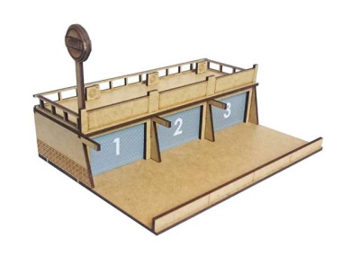 Diorama Pitlane Gulf Boxengasse Garage  für 1:64 Modellautos Sjo-cal