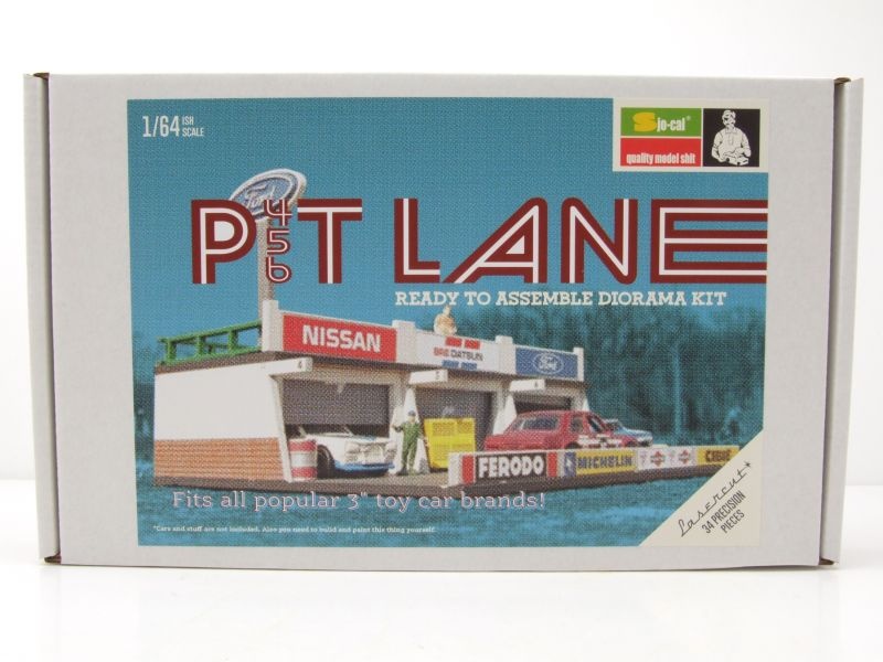 Diorama Pitlane Ford Boxengasse Garage für 1:64 Modellautos Sjo-cal