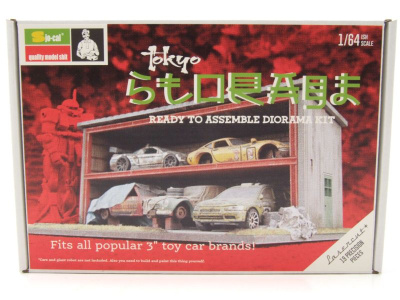 Diorama Tokyo Storage Scheune für 1:64 Modellautos...