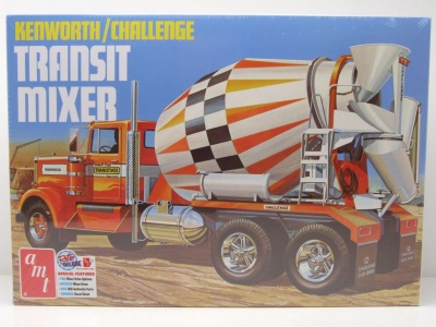 Kenworth Challenge Transit Zement Mixer Kunststoffbausatz Modellauto 1:25 AMT