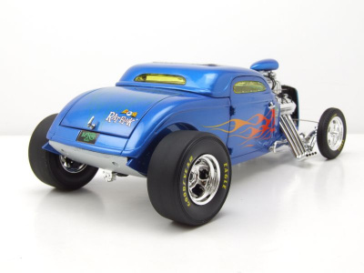 Ford Blown Hot Rod Rat Fink 1934 blau Modellauto 1:18 Acme