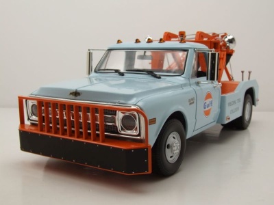 Chevrolet C-30 Dually Wrecker 1969 Gulf Oil Welding Tire Collision Abschlepper Modellauto 1:18 Greenlight Collectibles