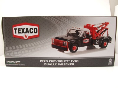 Chevrolet C-30 Dually Wrecker 1970 Texaco 24 Hour Road Service Modellauto 1:18 Greenlight Collectibles