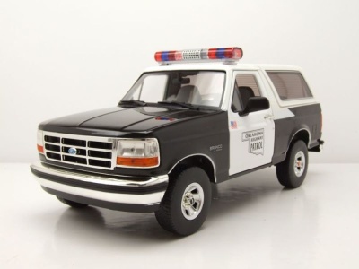 Ford Bronco Oklahoma Highway Patrol 1996 schwarz weiß Modellauto 1:18 Greenlight Collectibles