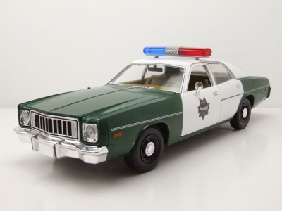 Plymouth Fury 1975 grün weiß Capitol City Police Modellauto 1:18 Greenlight Collectibles