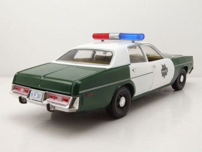 Plymouth Fury 1975 grün weiß Capitol City Police Modellauto 1:18 Greenlight Collectibles