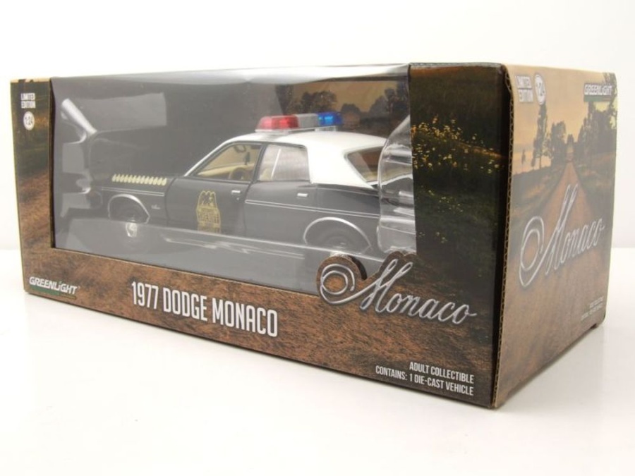Miniature Dodge Monaco Police – Greenlight 1/24 – Sheriff Hatchapee 1977 #84107