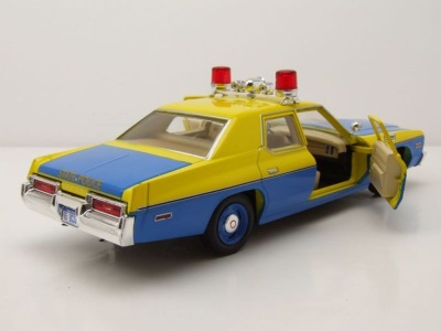 Dodge Monaco 1974 gelb blau New York State Police Modellauto 1:24 Greenlight Collectibles