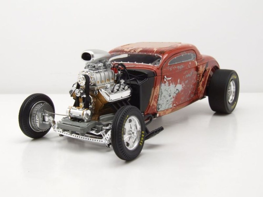Modellauto Ford Hot Rod Blown Altered Coupe 1934 rost rot