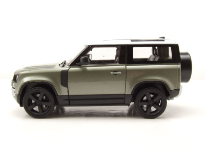 Land Rover Defender 2020 grün metallic weiß Modellauto 1:24 Welly