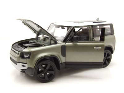 Land Rover Defender 2020 grün metallic weiß Modellauto 1:24 Welly