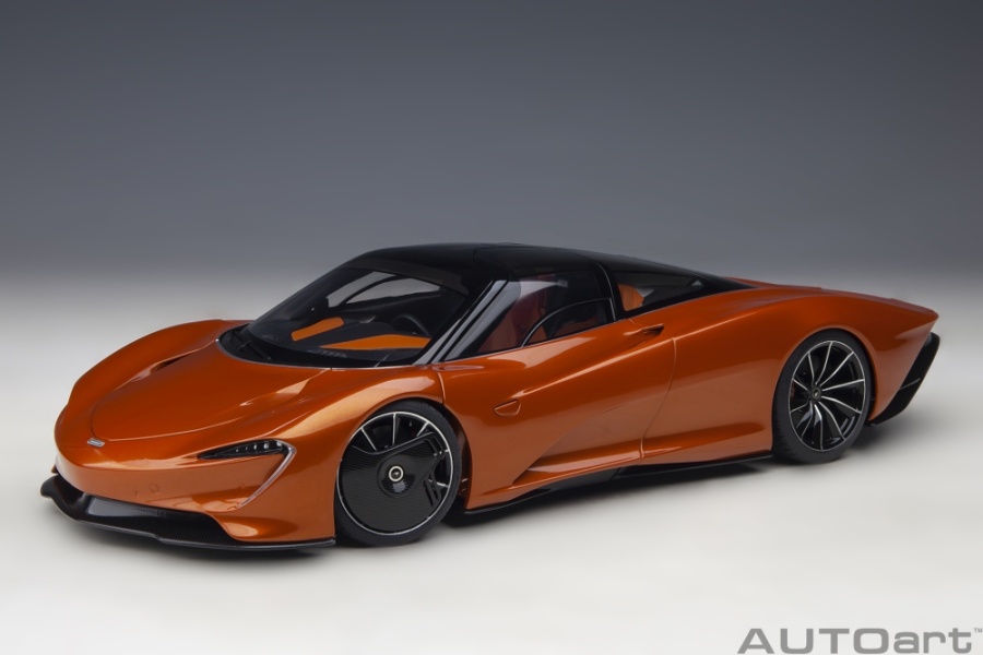 Modellauto McLaren Speedtail 2020 orange Modellauto 1:18 Autoart