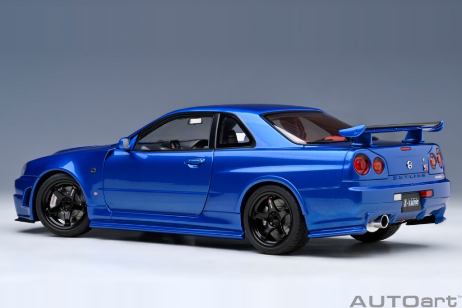 Modellauto Nissan Skyline GT-R R34 Z-Tune 2005 bayside blau