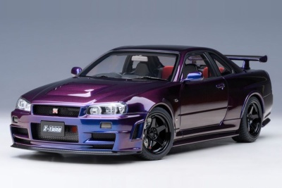 Nissan Skyline GT-R R34 Z-Tune 2005 midnight purple lila Modellauto 1:18 Autoart