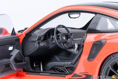 Porsche 911 (991.2) GT3 RS Weissach 2017 lava orange Alufelgen Modellauto 1:18 Autoart