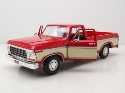 Ford F-150 Custom Pick Up 1979 rot weiß Modellauto 1:24 Motormax