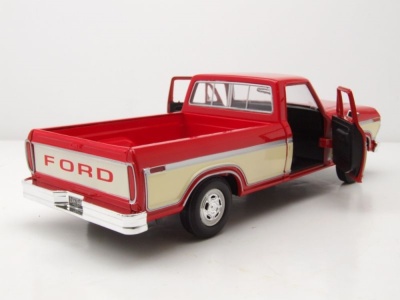 Ford F-150 Custom Pick Up 1979 rot weiß Modellauto 1:24 Motormax