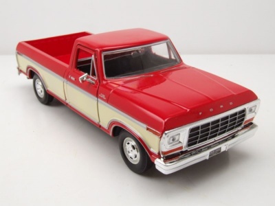 Ford F-150 Custom Pick Up 1979 rot weiß Modellauto 1:24 Motormax