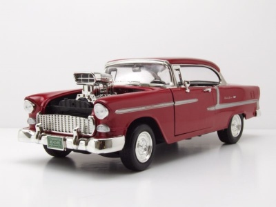 Chevrolet Bel Air Custom Hot Rod 1955 dunkelrot mit Blown...